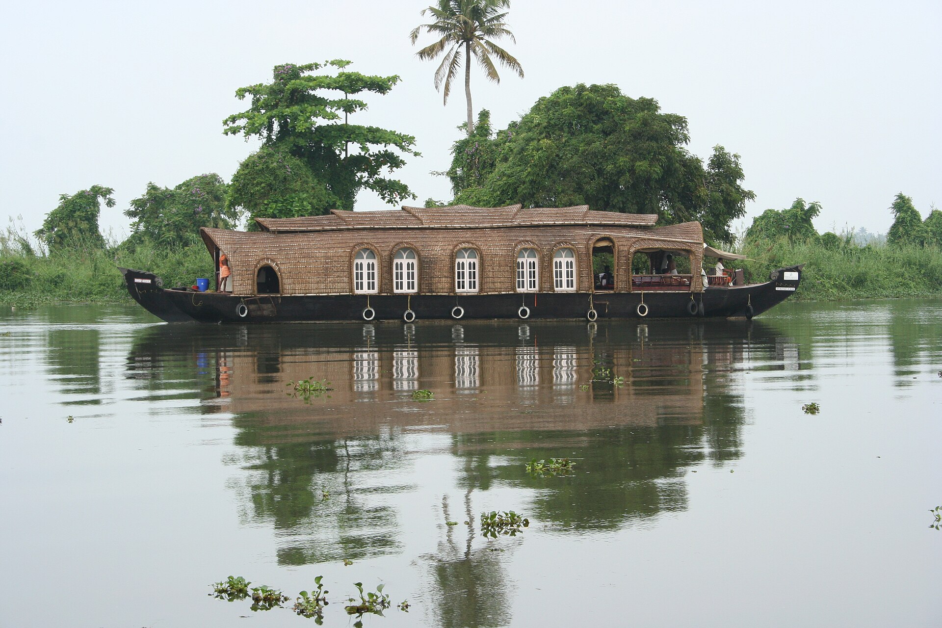 A houseboat in the Alleppey backwaters